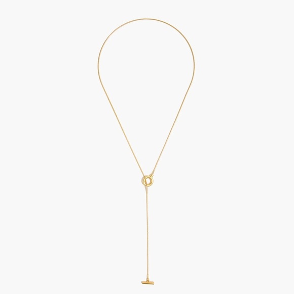 Madewell Toggle Lariat Necklace in Gold - Picture 3 of 6